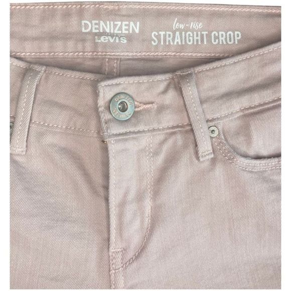 Levis Low Rise Straight Crop Pink 